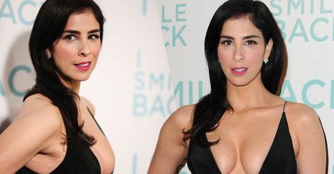 Sarah silverman cleavage black dress