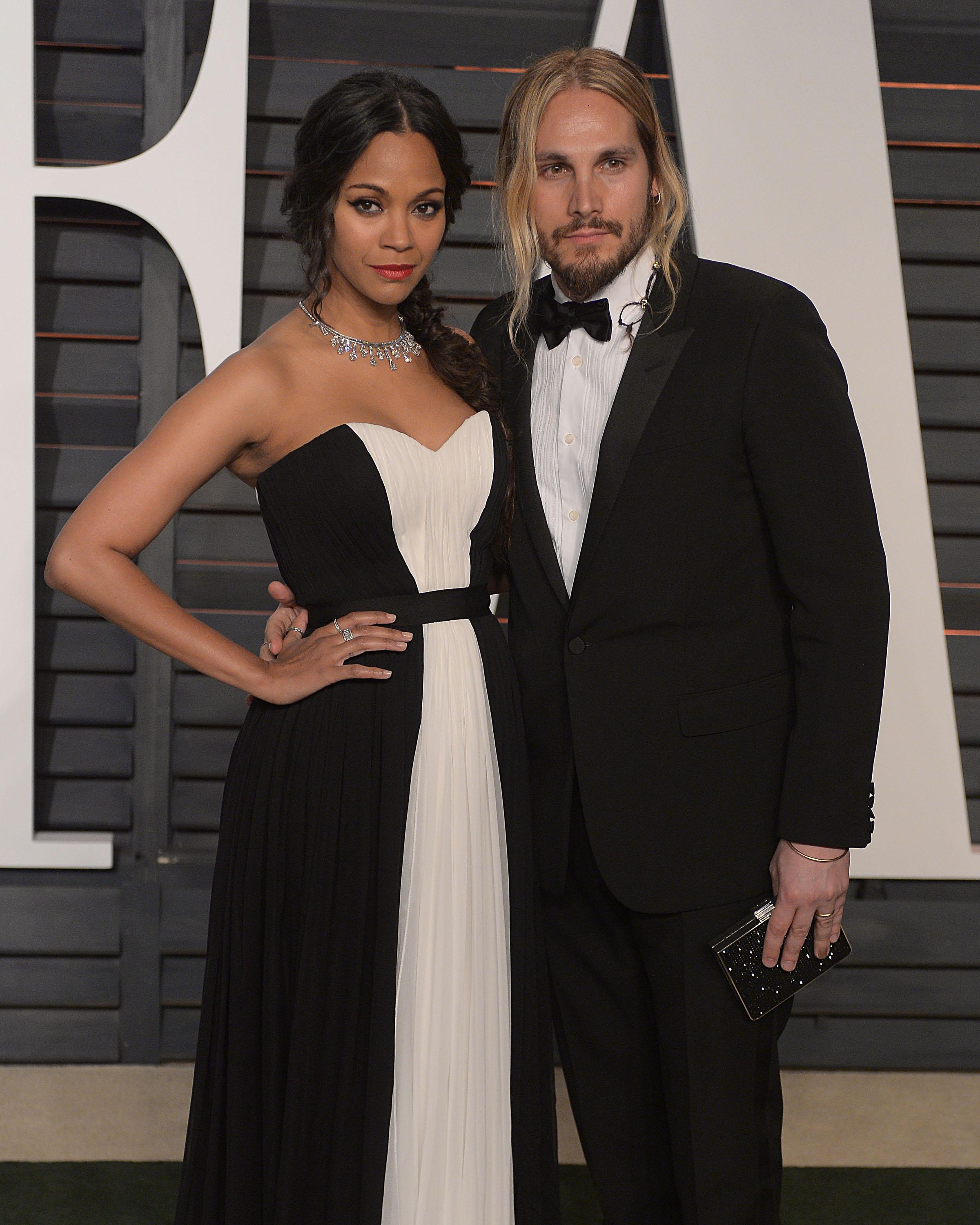 zoe saldana vanity fair oscar party