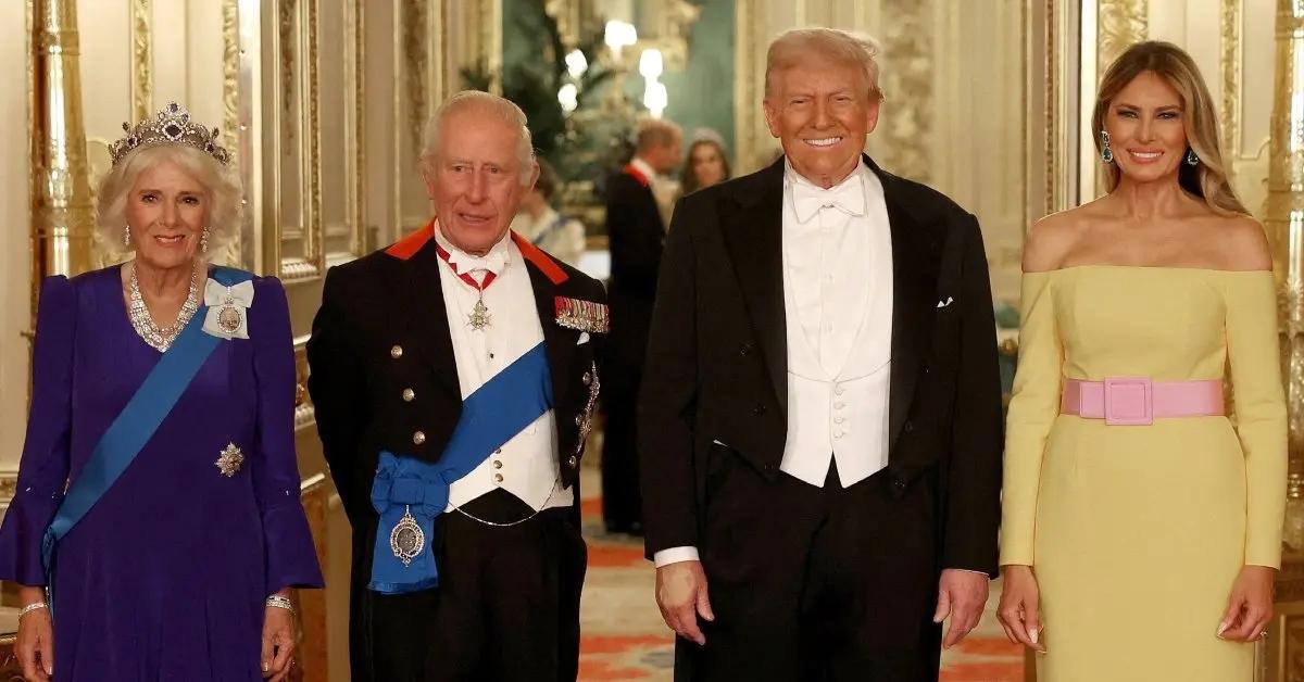 Photo of The POTUS had obvious makeup on his bruised hand when he visited England last year.