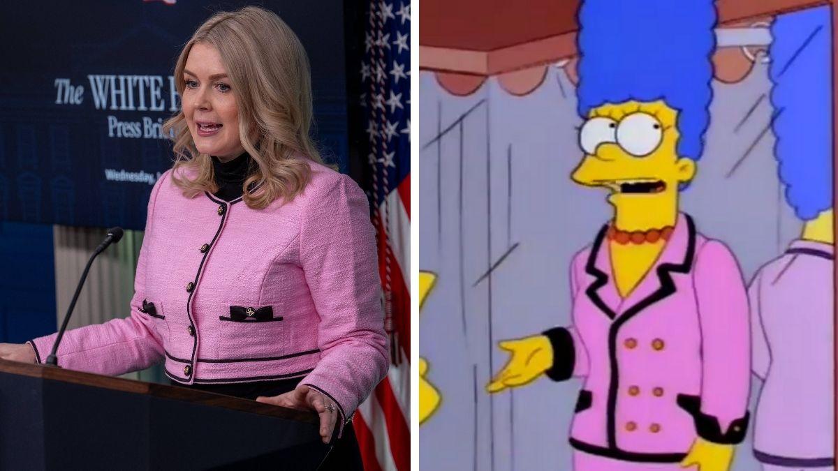 image of Social media users compared her look to Marge Simpson’s iconic outfit.