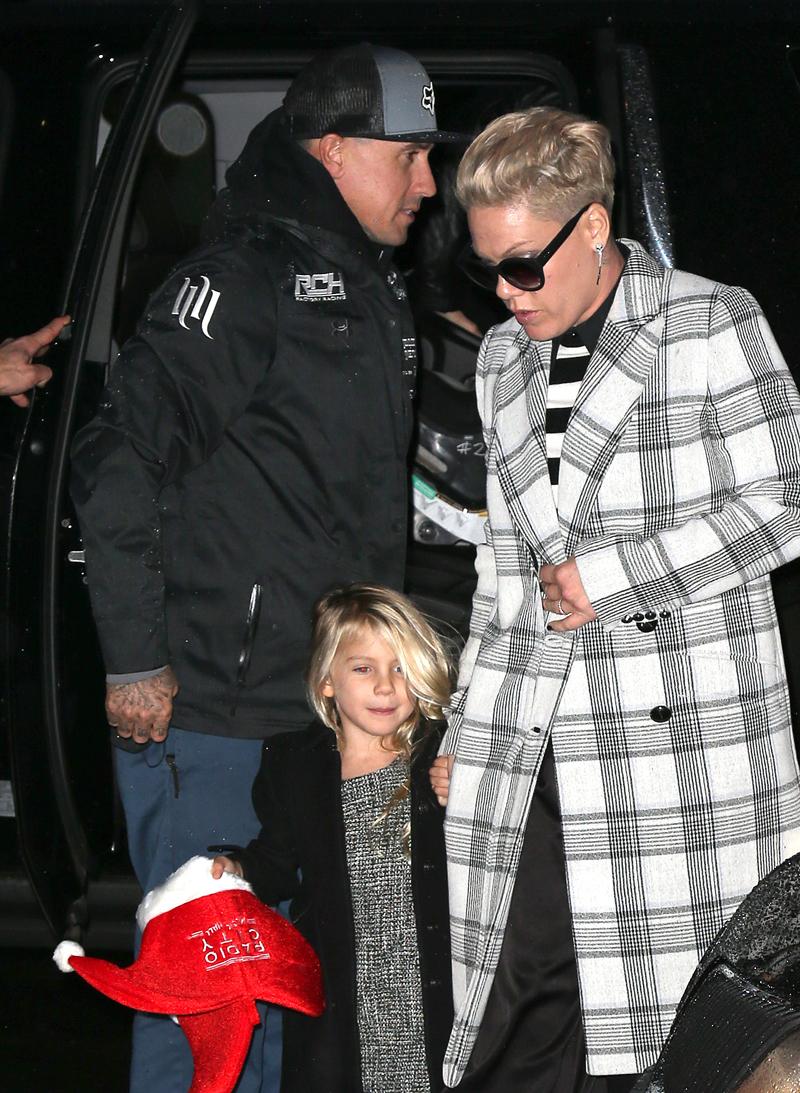 Pink and daughter Willow Sage seen out in New York City tonight.