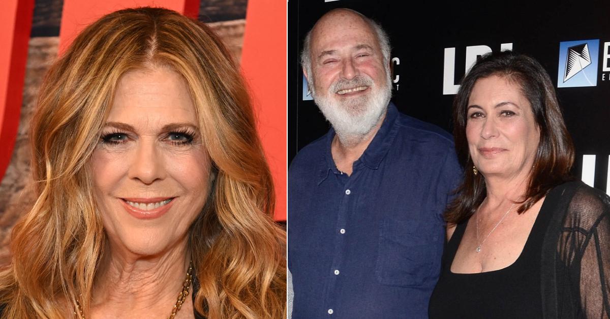 Split photo of Rita Wilson, Rob and Michele Reiner.