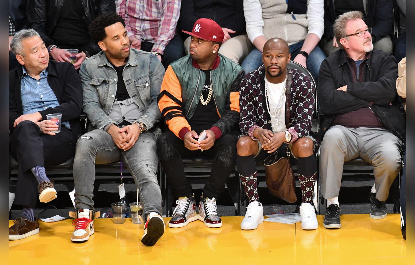 Celebrities At The Los Angeles Lakers Game