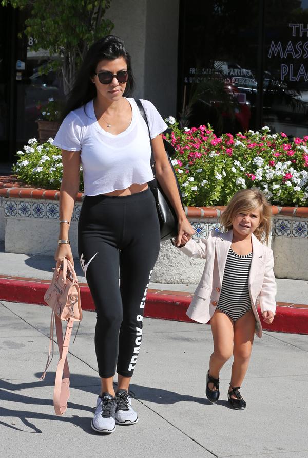 Kourtney Kardashian takes daughter Penelope to a Ballet class in Los Angeles.