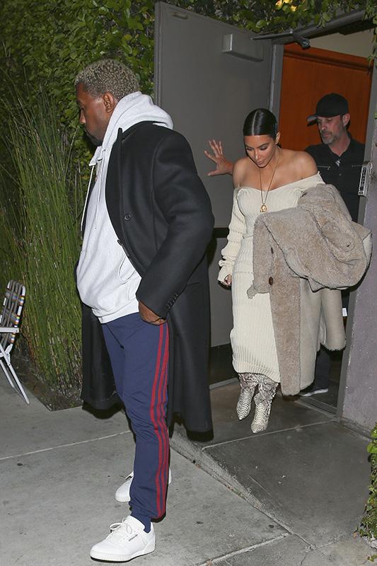 Exclusive&#8230; Premium: Kim Kardashian &amp; Kanye West Get Dinner At Providence ***NO USE W/O PRIOR AGREEMENT &#8211; CALL FOR PRICING***