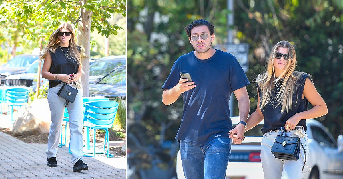 sofia richie and boyfriend elliot grange step out for lunch in malibu