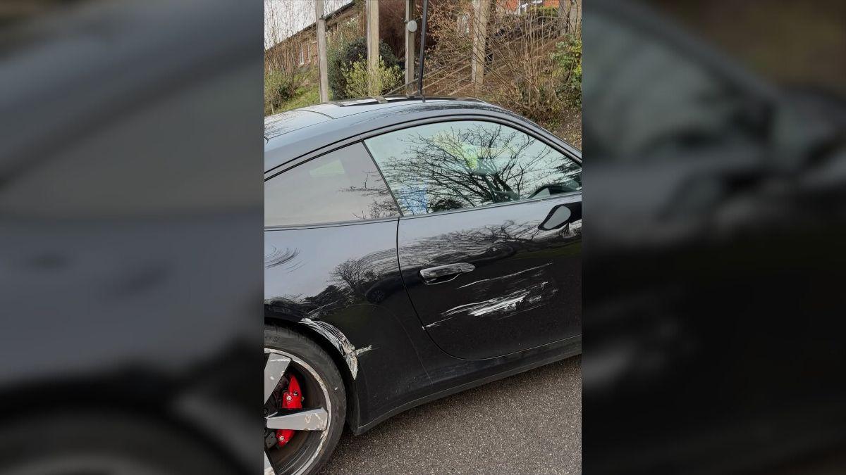 Photo ofLily Allen shared photos of her Porsche after a frightening car accident.