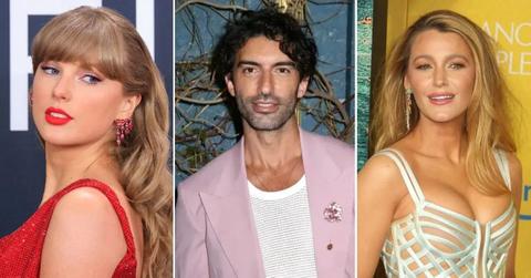 Composite photo of Taylor Swift, Justin Baldoni and Blake Lively