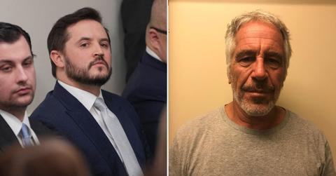 Split image Taylor Budowich and Jeffrey Epstein