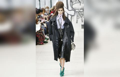 Week Womenswear Fall/Winter: Elle Fanning on the catwalk for Miu Miu Fashion Show