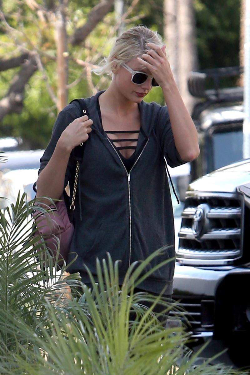 Taylor Swift goes to the gym, an art store and a garden center in Los Angeles, California.