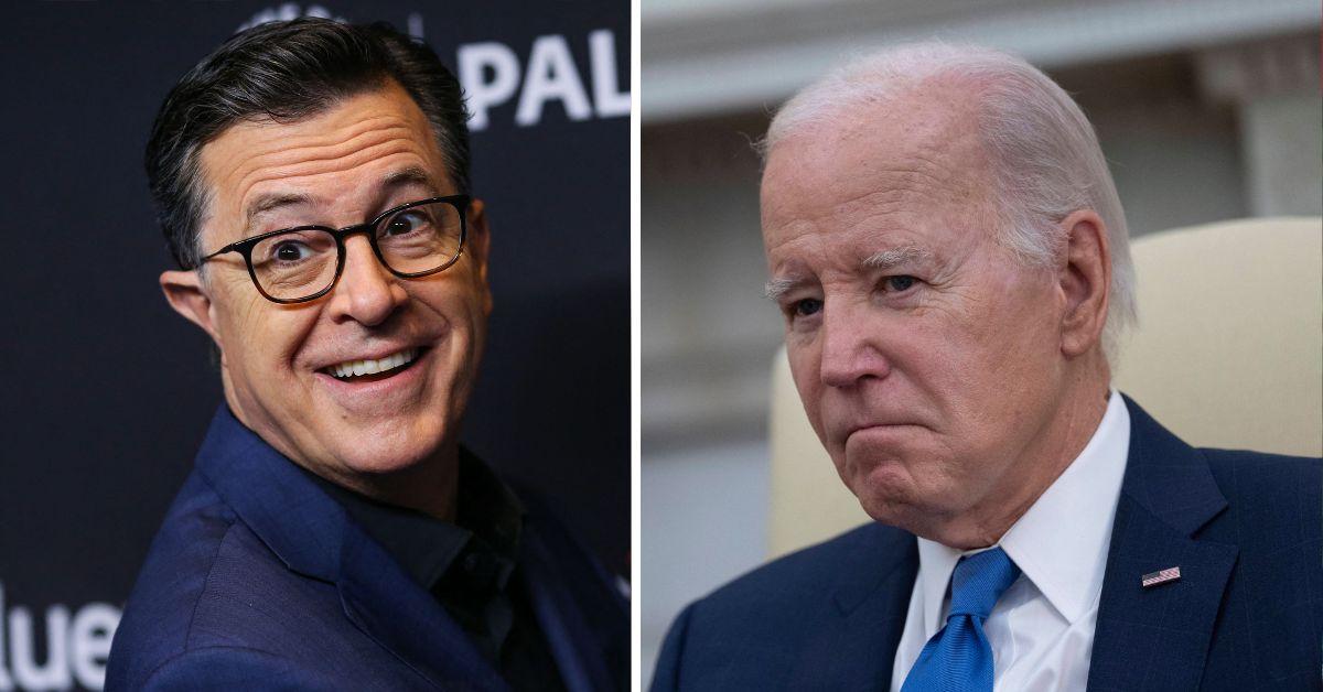 stephen colbert jokes about joe biden being visited by the grim reaper