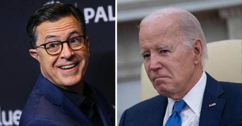 stephen colbert jokes about joe biden being visited by the grim reaper