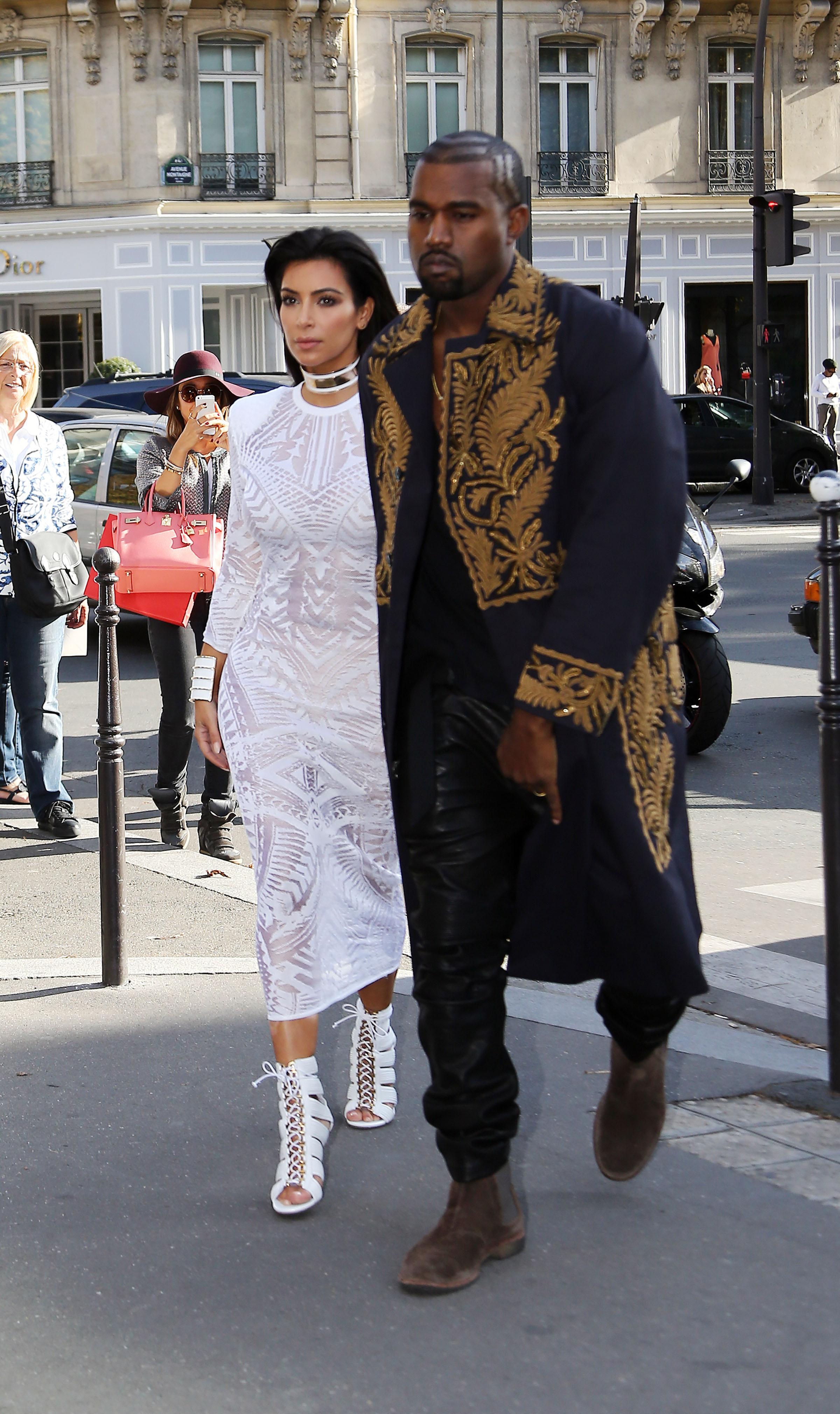 Kardashian family in Paris during fashion week