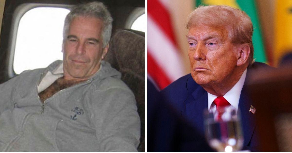 Photos of Jeffrey Epstein and Donald Trump