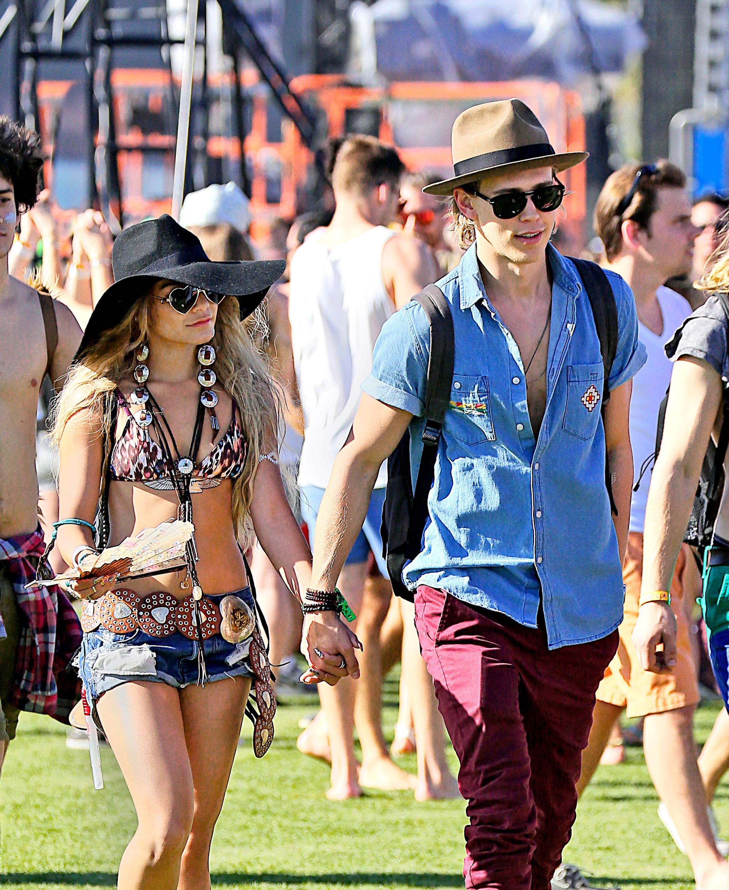 Vanessa Hudgens and Austin Butler spotted on Day 1 of Coachella Music Festival in Indio, CA