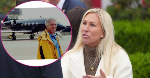 Composite photo of Jeffrey Epstein and Marjorie Taylor Greene