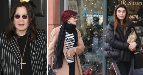 Photo of Ozzy Osbourne and a picture of Sharon Osbourne with Aimee Osbourne
