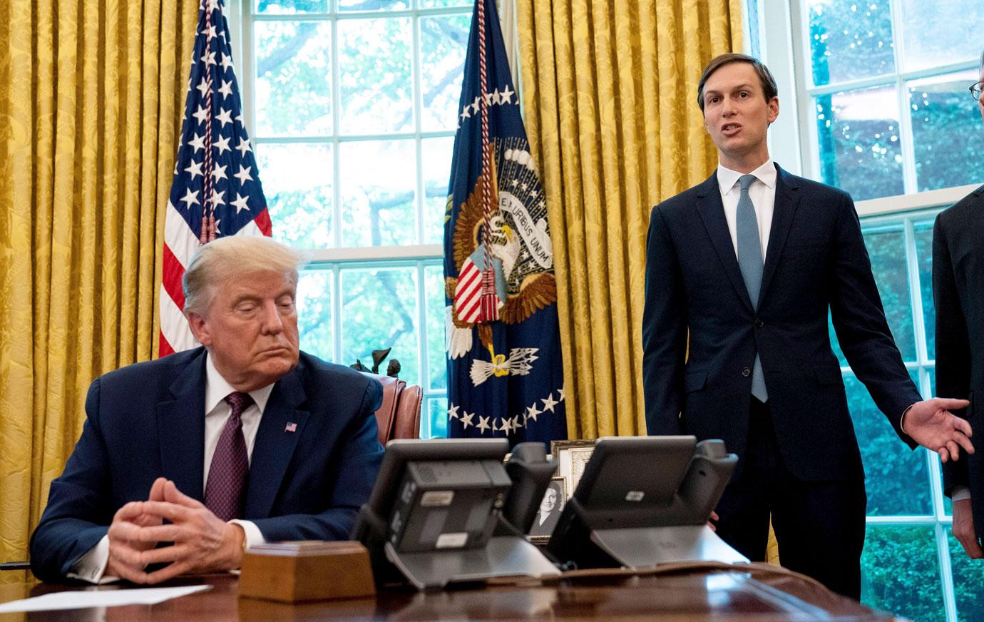 donald trump is jealous of jared kushners  figure book advance worried kushner will take credit for the administrations