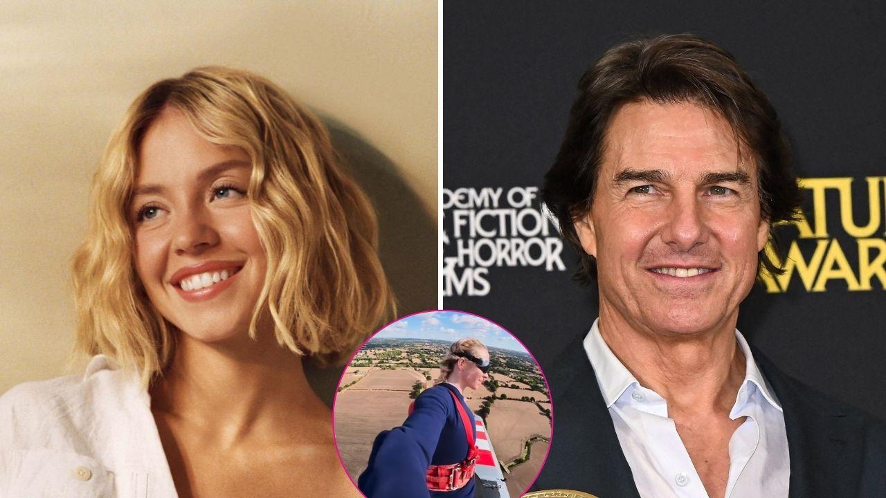 sydney sweeney tells tom cruise to watch out airplane stunt