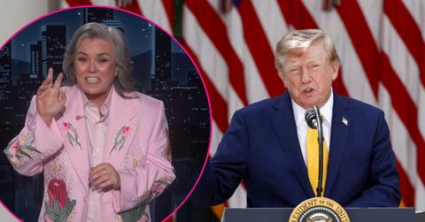 Composite photo of Rosie O'Donnell and Donald Trump.