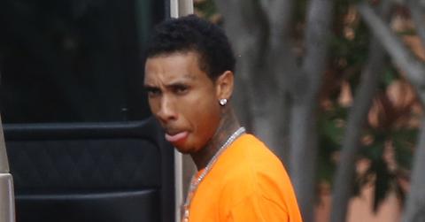*EXCLUSIVE* Tyga jumps on the passanger seat following his late night arrest