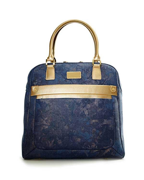 Navy and Gold Weekend Tote