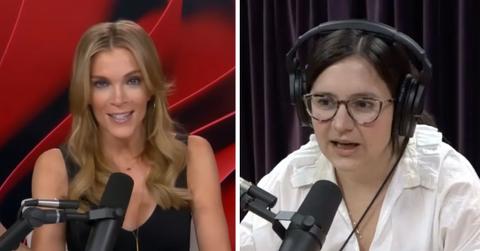 split photo of megyn kelly and bari weiss