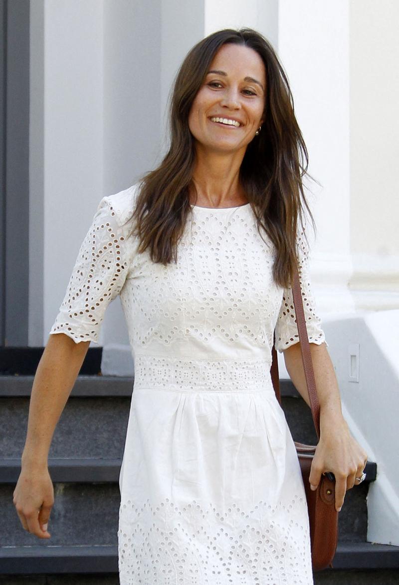 Newly Engaged Pippa Middleton Steps Out In London