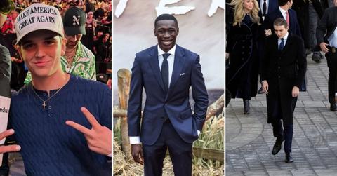 Composite Photos of Bo Loudon, Khaby Lame and Barron Trump