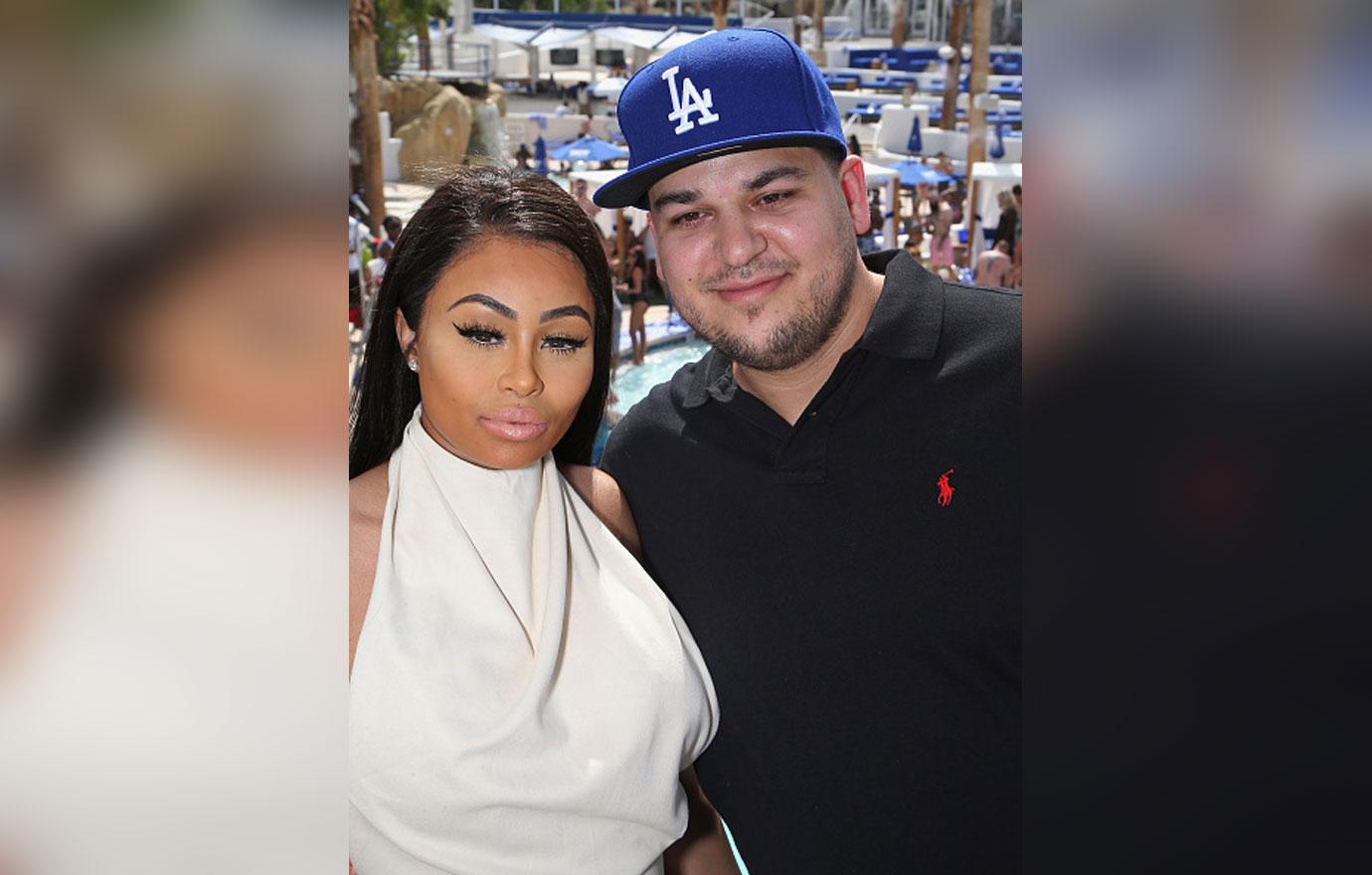 Rob Kardashian And Blac Chyna At Sky Beach Club