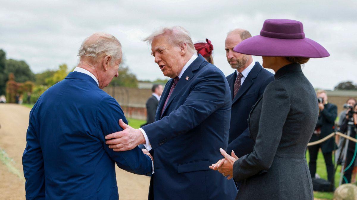 Image of Donald Trump praised the king ahead of the formal visit.