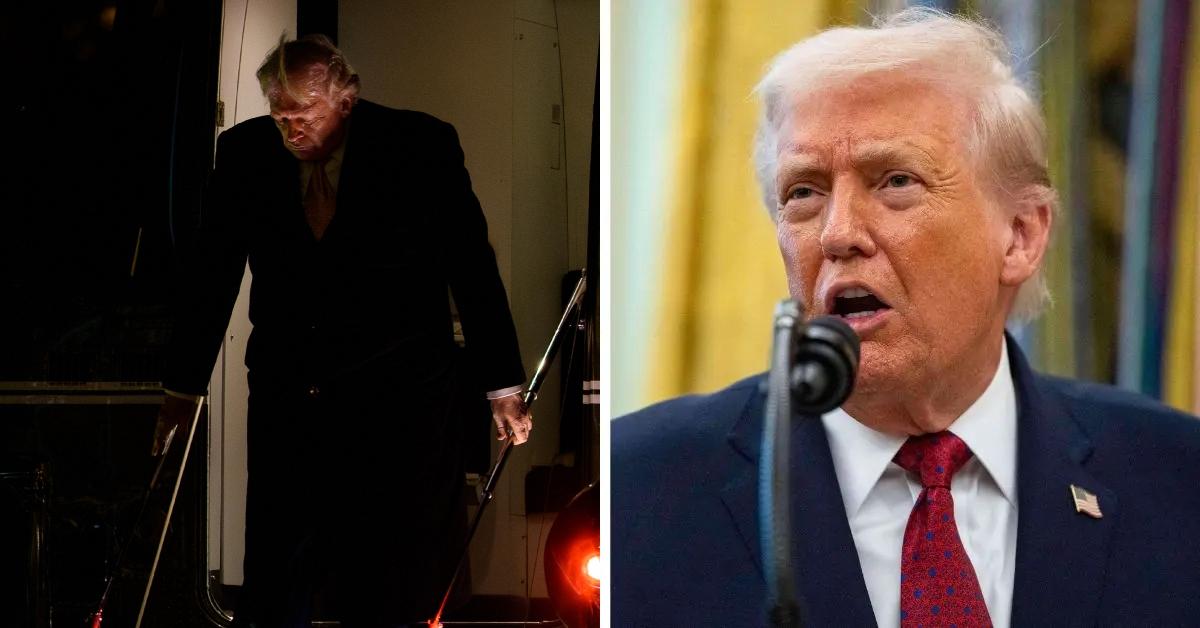 Two photos of Donald Trump