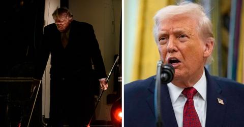 Two photos of Donald Trump