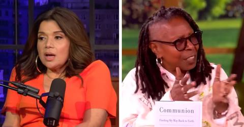Split photo of Ana Navarro and Whoopi Goldberg