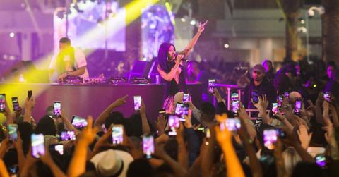 Cardi B performing onstage in Las Vegas