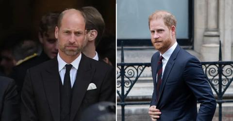 image split of prince William and prince harry