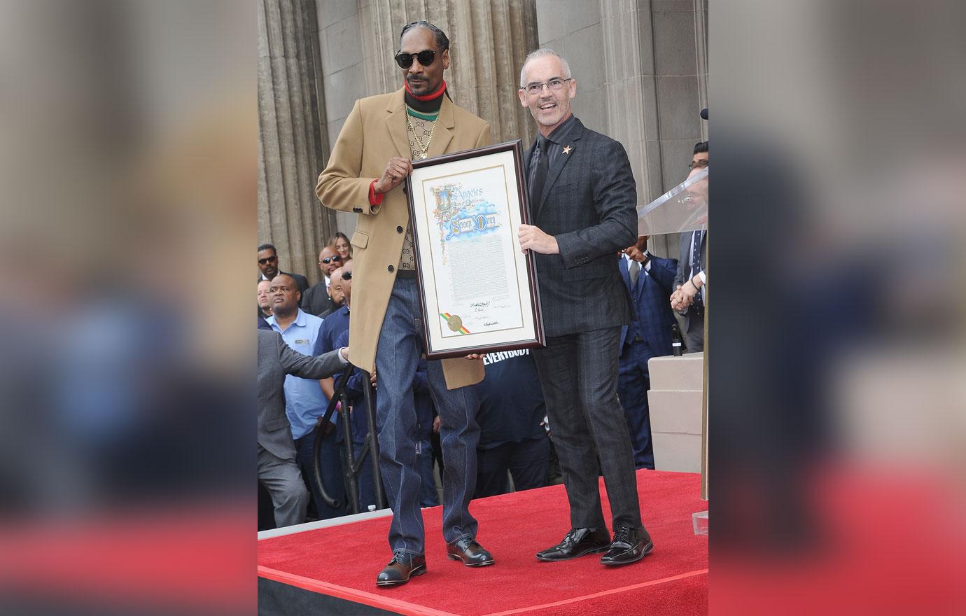 Snoop Dogg Honored With Star On The Hollywood Walk Of Fame