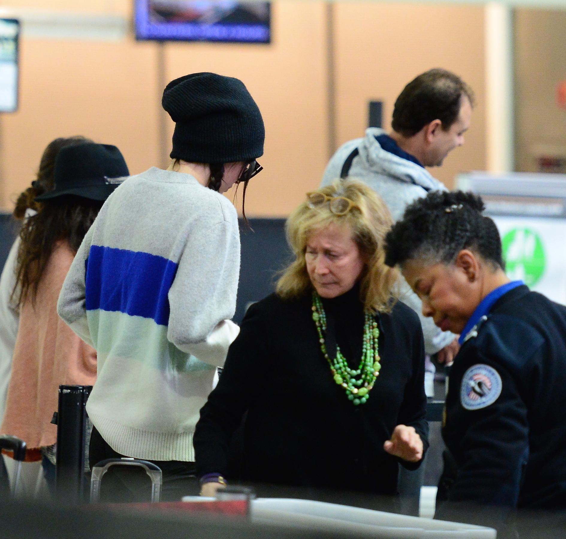 Kendall Jenner arrives at JFK Airport in NYC