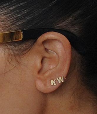 Kim Kardashian Wears Kanye West Earrings in NYC