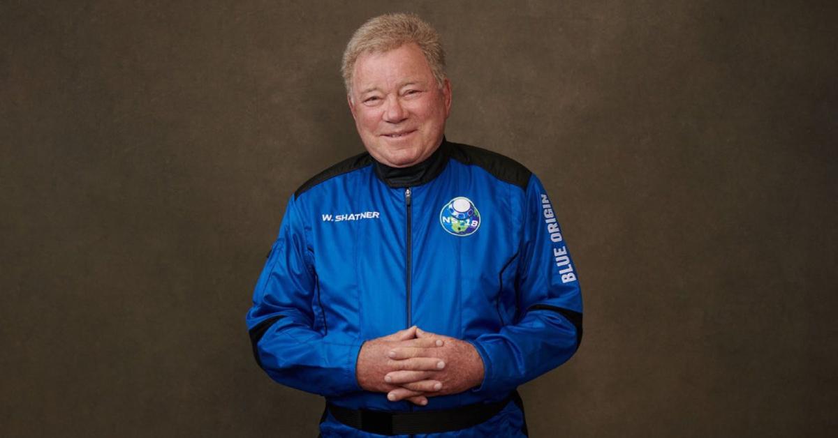 Image of William Shatner traveled to space in 2021.