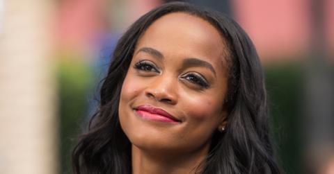 Rachel Lindsay And Jonathan Rhys Meyers Visit “Extra”