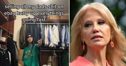 kellyanne george conway daughter claudia sells dad clothing tik tok pf