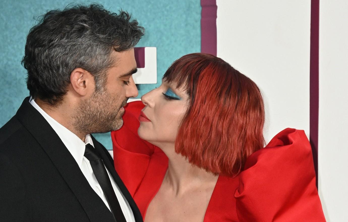 newly engaged lady gaga fiance michael polansky pda joker photos