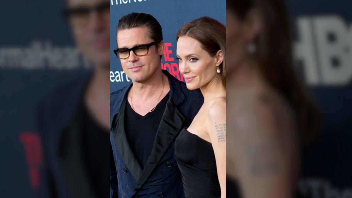 Photo of Brad Pitt and Angelina Jolie.