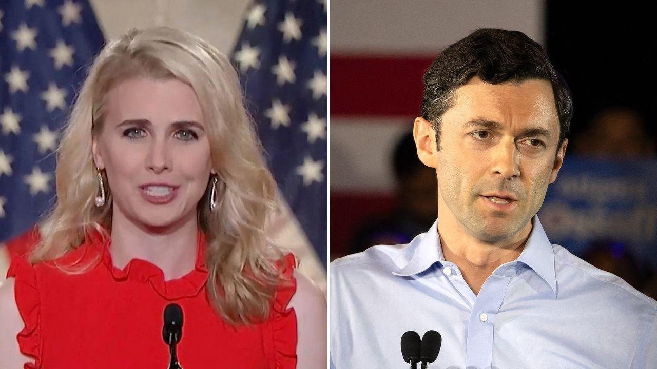 Photo of Natalie Harp and Jon Ossoff.