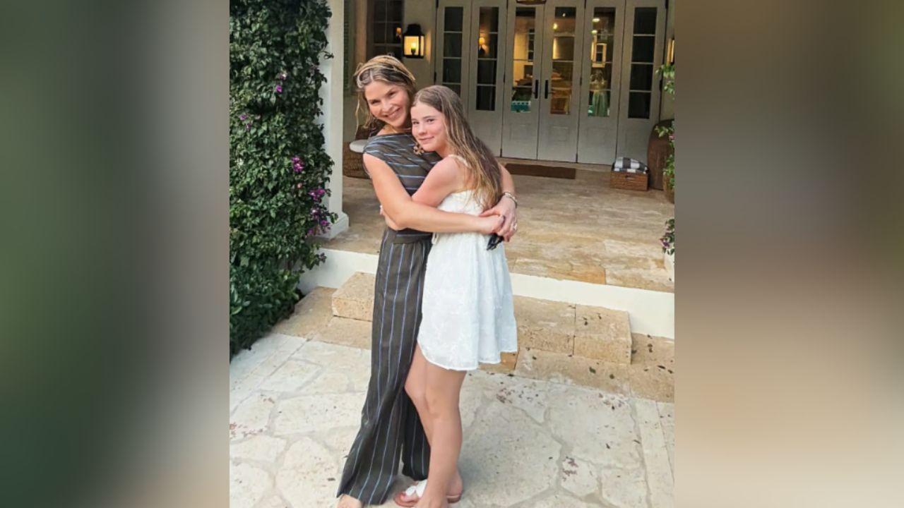 image of Jenna Bush Hager revealed that her 13-year-old daughter, Mila Hager, had effectively banned her from attending volleyball games because of her enthusiastic cheering.