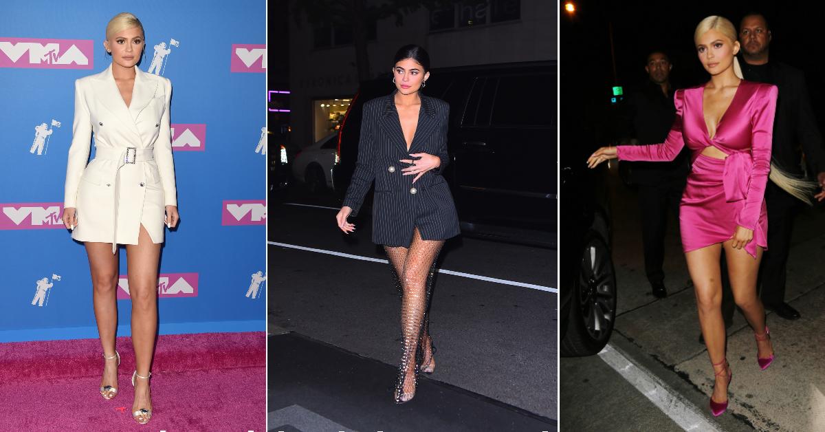 Kylie Jenner Wears a Denim Jumpsuit and Dior Saddle Bag