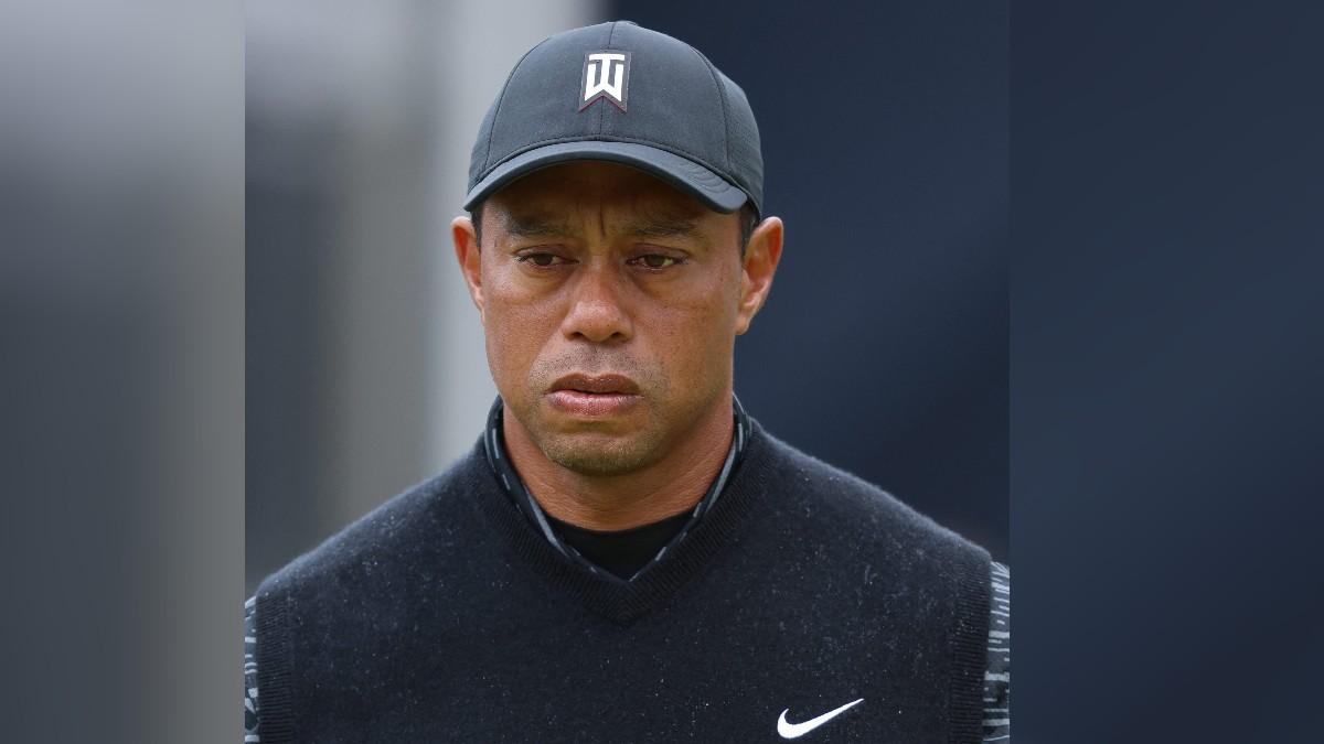 image of Donald Trump made an eerie prediction one day before Tiger Woods' crash.