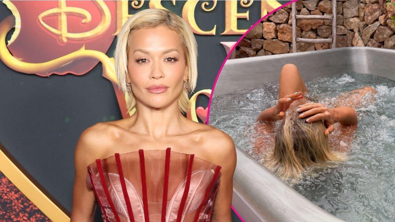 rita ora strips down bathtub photos